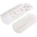 Pill Box - Two Compartment w/ Band Aid Tray Translucent White